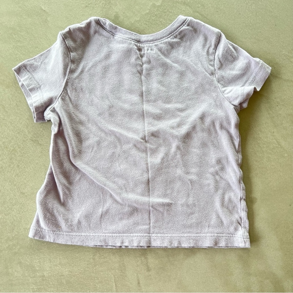 Old Navy Toddler Kids Lavender Graphic Tee w/ Pink Script Daddy Makes Me Happy - Picture 5 of 6